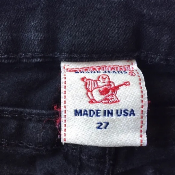 True Religion Women’s Billy Jeans Distressed Black Straight 27 Bead Embellished - Picture 9 of 9